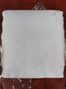 Fata De Masa Rotunda, Jacquard Negru/Alb