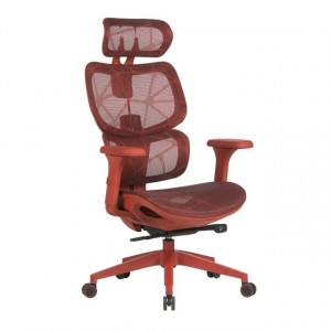 Scaun birou ergonomic HumanTech, rotativ, mesh, rosu