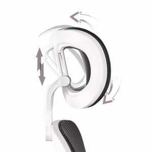 Scaun ergonomic cu suport lombar activ si tetiera reglabila Model Off432 negru