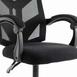 Scaun gaming negru din mesh, cu tetiera, ergonomic OFF 434