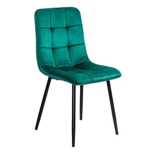 Scaun living din catifea cu cadru metalic BUC 211 bej, verde, gri, negru