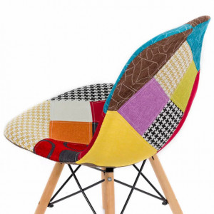 scaun patchwork multicolor; Scaun living multicolor tip scoica BUC 232C