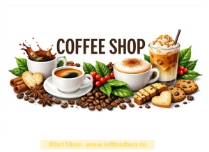 Banner „Coffee Shop” – 80×110 cm Personalizabil