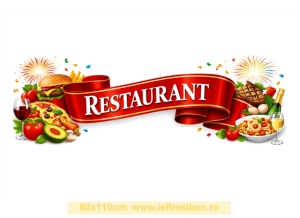 Banner „Restaurant” – 80×110 cm Personalizabil