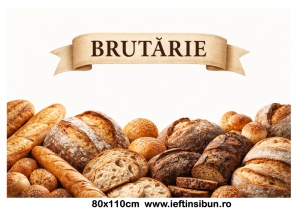 Banner "Brutărie" personalizabil, 80x110 cm