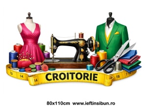 Banner Croitorie Personalizat 80×110 cm