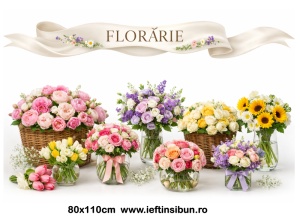 Banner "Florărie Personalizat" 80 × 110 cm