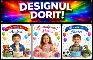 Banner Personalizat La Mulți Ani model 03