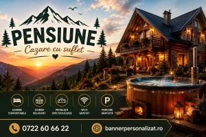 Banner Personalizat Pensiune Cazare model 09