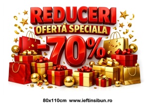 Banner Personalizat Reduceri / Promoții / Lichidare Stoc 80×110 cm