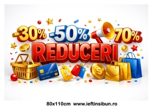 Banner Personalizat Reduceri / Promoții / Lichidare Stoc 80×110 cm