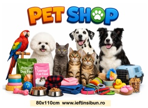 Banner Pet Shop Personalizabil 80X110 cm