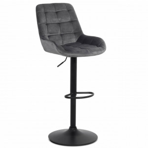 scaun de bar catifea abs1451 gri