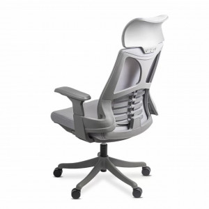 SCAUN ERGONOMIC DIN MESH CU SUPORT LOMBAR SI TETIERA SYYT 9514 GRI