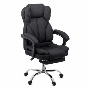 Scaun directorial tapitat stofa,cu suport de picioare OFF 415F negru,