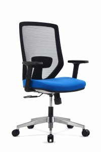 Scaun Ergonomic ZEN operativ, spatar mesh si sezut tapitat textil, baza aluminiu