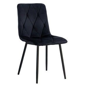 Scaun living din catifea cu cadru metalic BUC 210 bej, verde, gri, negru