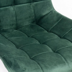 Scaun Living din catifea si cadru metalic, Buc206  verde 