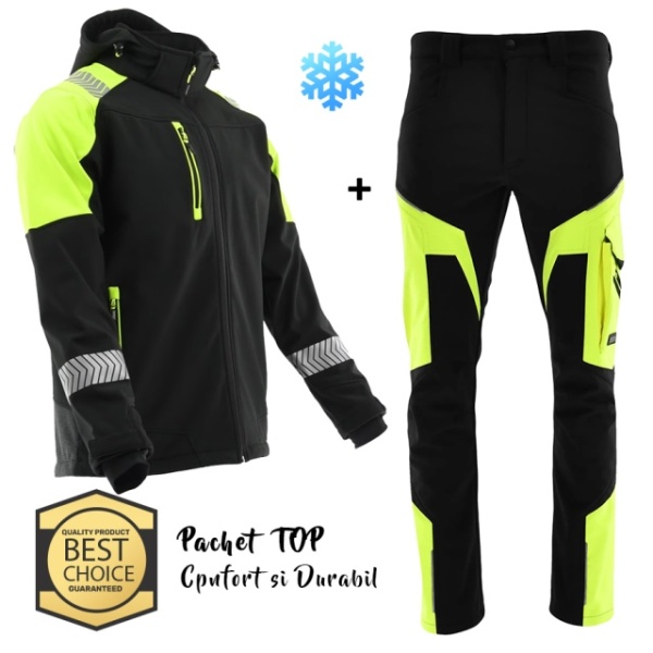 Costum de lucru iarna Softshell: Pantalon si Jacheta Neo