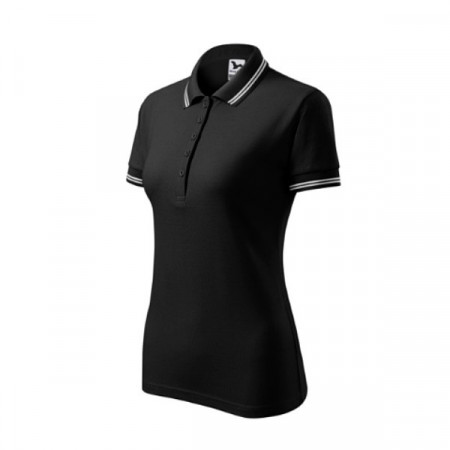 Tricou polo negru dame 200gr/mp