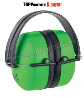 FINAL - Cască antifon ABS, MAX 500 flexibilă, verde (31052), pliabilă