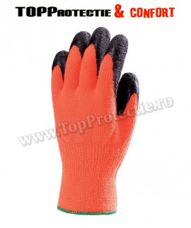 FINAL - Manusi de protectie,impotriva frigului,rezistenti la abraziune,portocaliu fluo