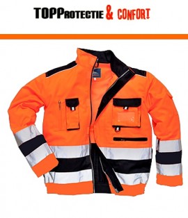 Jacheta de lucru reflectorizanta portocalie sau galbena
