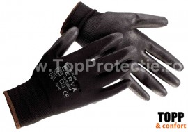 Manusi poliuretan protectie mecanica universala Bunting Black