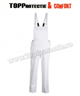 Pantaloni cu pieptar Factory, bretele elastice, confortabili, rezistenti