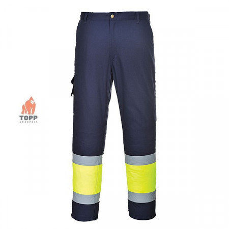 Pantaloni de lucru cu benzi reflectorizante pentru vizibilitate sporita