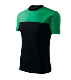 Tricou Bicolor ADL109 Verde-negru bumbac 200 grame