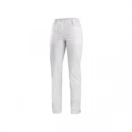 Pantaloni de dama alb rezistenta la uzura