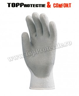 Manusi de protectie bumbac/acril/poliester imersate în latex gri