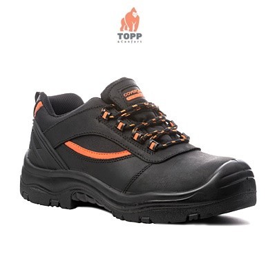 Pantofi de protectie S3 din piele integrala cu dungi portocalii Pearl