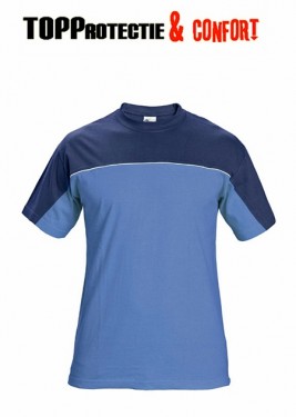 Tricou bicolor Stanmore confortabil 100% bumbac albastru royal