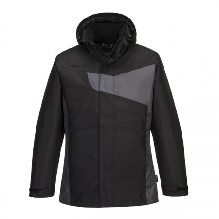 Jacheta de iarna rezistenta la apa negru/gri