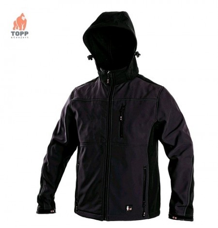 Jacheta de toamna iarna softshell outdoor neagra