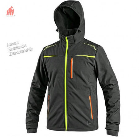 Jacheta softshell usoara moderna cu elemente reflectorizante 4-way