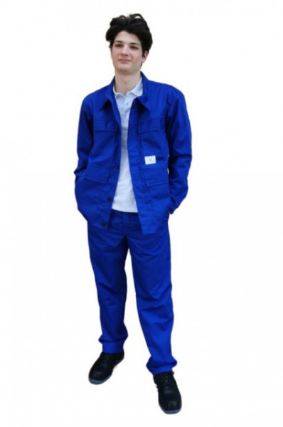 Costum ignifug albastru royal  pentru sudori
