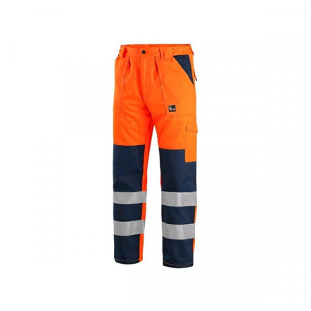 Pantaloni lucru portocalii cu dungi Reflectorizante 3M
