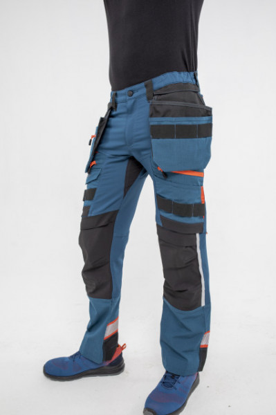 Pantaloni talie stretch Holster DX4, confortabili cu banda reflectorizanta