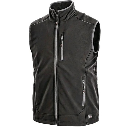 Vesta neagra Softshell de protectie la vant