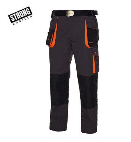 Pantaloni de lucru talie negru/portocaliu rezistent Strong