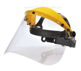 Viziera protectie din PVC pentru lucru cu motofierastrau, Set rama + sticla