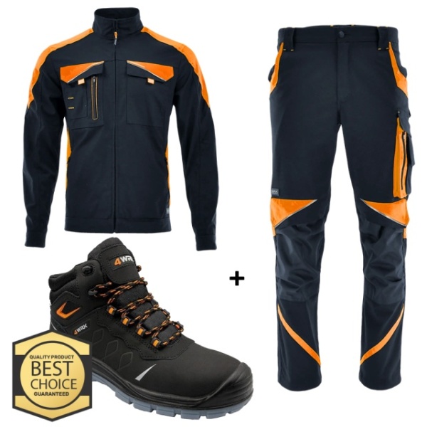 Costum de lucru confortabil: Pantalon, Jacheta si Bocanci