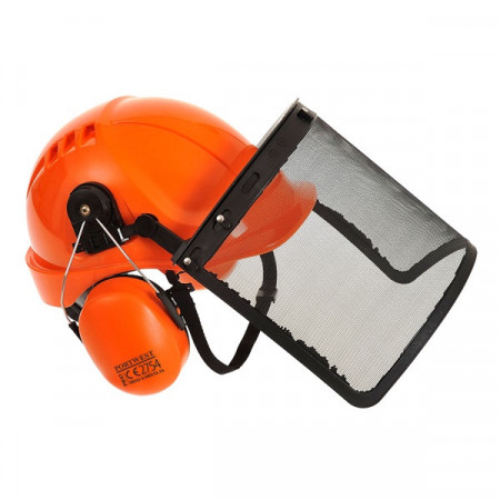 Oferta - Casca cu viziera protectie FORESTIER 3 din plasa