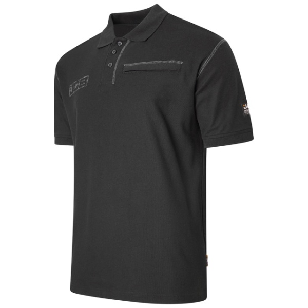 Tricou polo de lucru JCB negru 100% bumbac