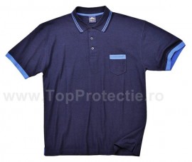 Tricouri polo cu guler navy/albastru royal sau gri/portocaliu model Texo - lichidare