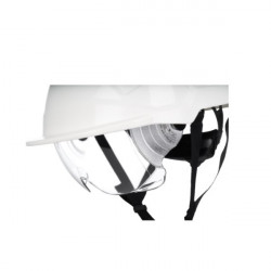 Casca de protectie alba cu ochelari integrati Coverguard - Img 2
