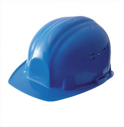 Cască din polietilenă clasic albastra cu ventilatie Coverguard